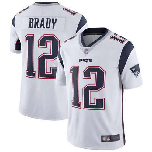New England Patriots Football #12 Vapor Untouchable Limited White Men Tom Brady Road NFL Jersey->women nfl jersey->Women Jersey
